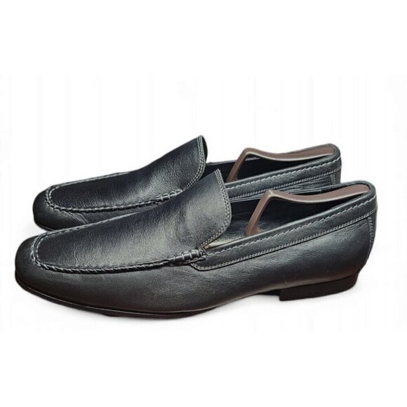 GORDAN RUSH COLLECTION Men\'s black leather slip on loafer dress shoes size 9.5 main image 8